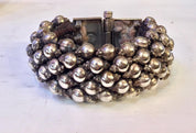 Vintage Bracelet, Sterling Silver, Beaded Bracelet, Silver Beads, Threaded Bracelet, Large Bracelet, Vintage Jewelry, Asian Jewelry, Chunky