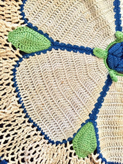 Crocheted Doily | Handmade Doily | Set of Two | Two Doilies | Crochet | Handmade | Home Decor | Textiles | Vintage | Vintage Doily | green