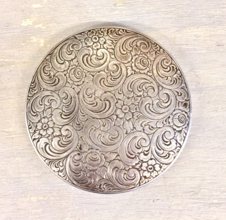 Vintage Silver | Sterling Silver | Vintage Compact | Vintage Sterling | Silver Compact | Sterling Compact | Engraved Silver | Engraved