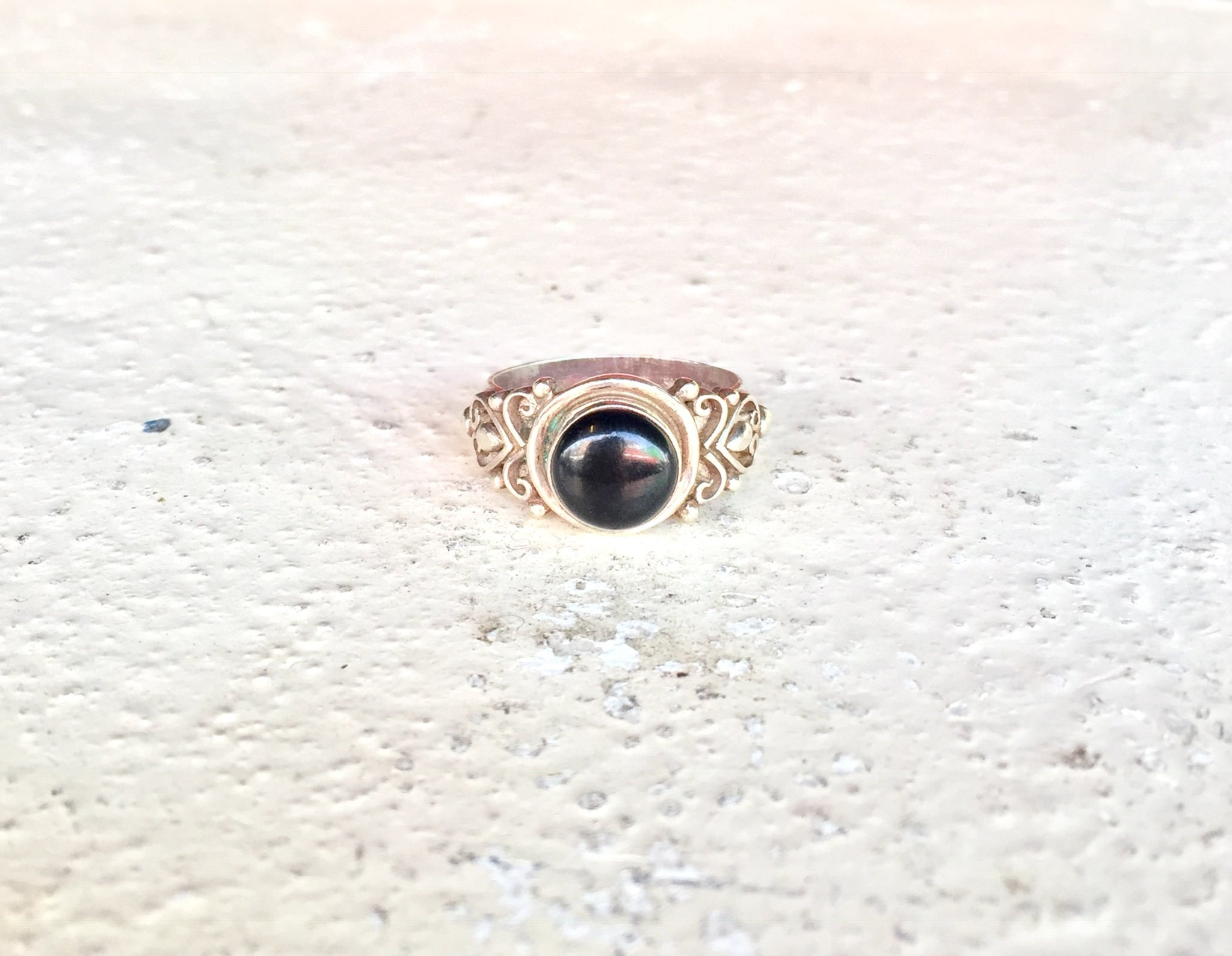 Vintage Ring | Sterling | Silver | Jewelry | Black Onyx | Ring