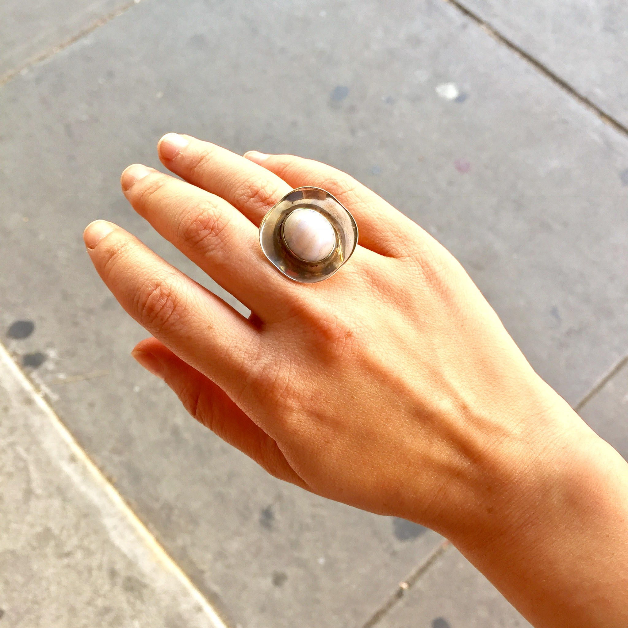 Blue Lace Agate | blue Ring | Natural Stone | Vintage | Ring | Jewelry | Agate | Sterling | Silver | jewelry | gift for her| silver | 925 |