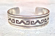 Sterling | Silver | Mexican | Aztec | Cuff | Bracelet | Jewelry | Vintage