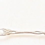 Antique Double Prong Fork | Cocktail Fork | Vintage Flatware | Sterling Silver | Pickle | Olive | Two Prongs | Ornate | Rose