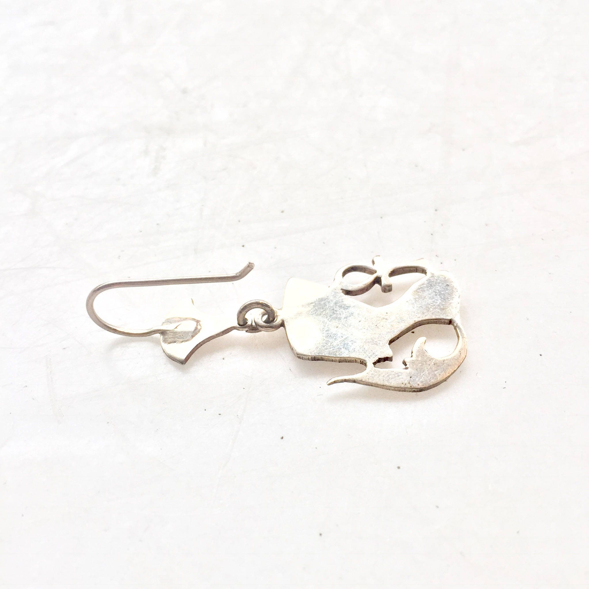 Sterling Silver Nefertiti Earrings | Ancient Egypt | Queen Nefertiti | Vintage Jewelry | Egyptian Revival | Ankh Earrings |