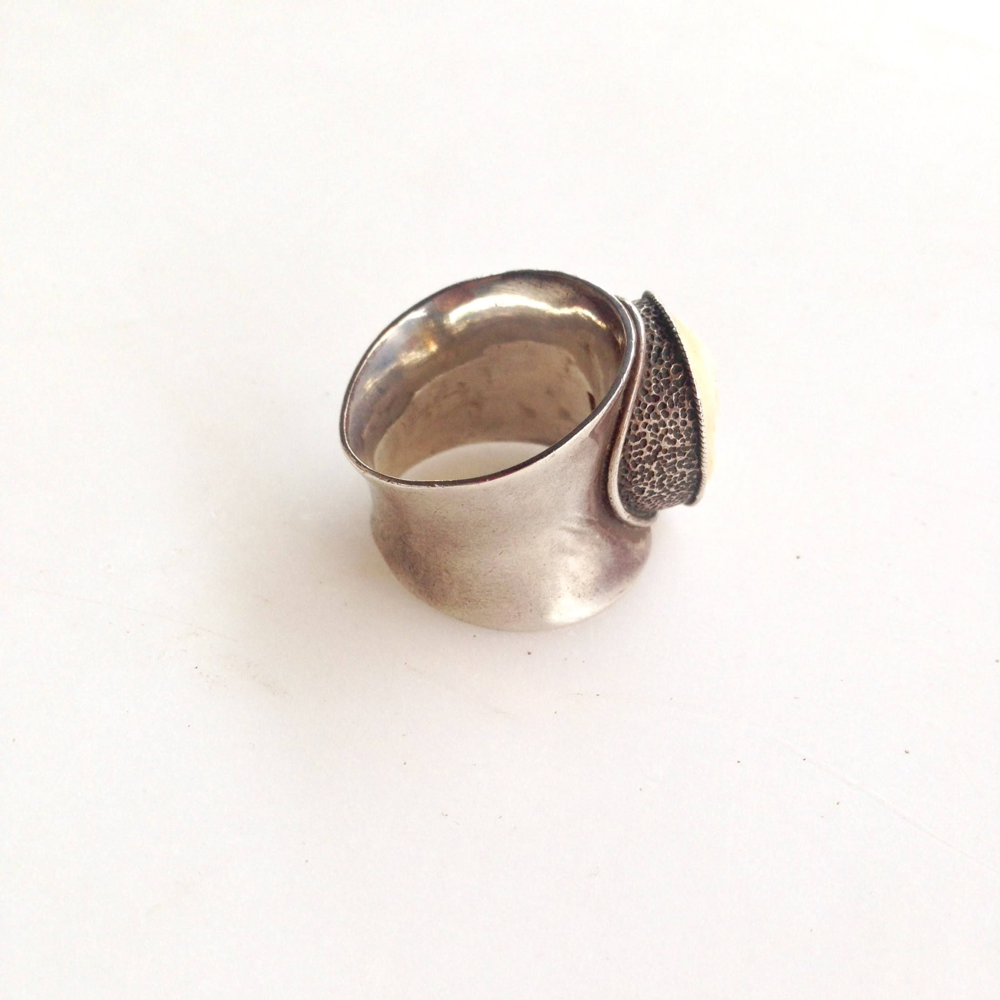 Vintage Face Ring | 925 Silver | Happy face | Antique Silver | Vintage Jewlery | Large Ring | moon face | cosmic | sterling silver