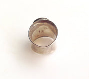 Vintage Face Ring | 925 Silver | Happy face | Antique Silver | Vintage Jewlery | Large Ring | moon face | cosmic | sterling silver