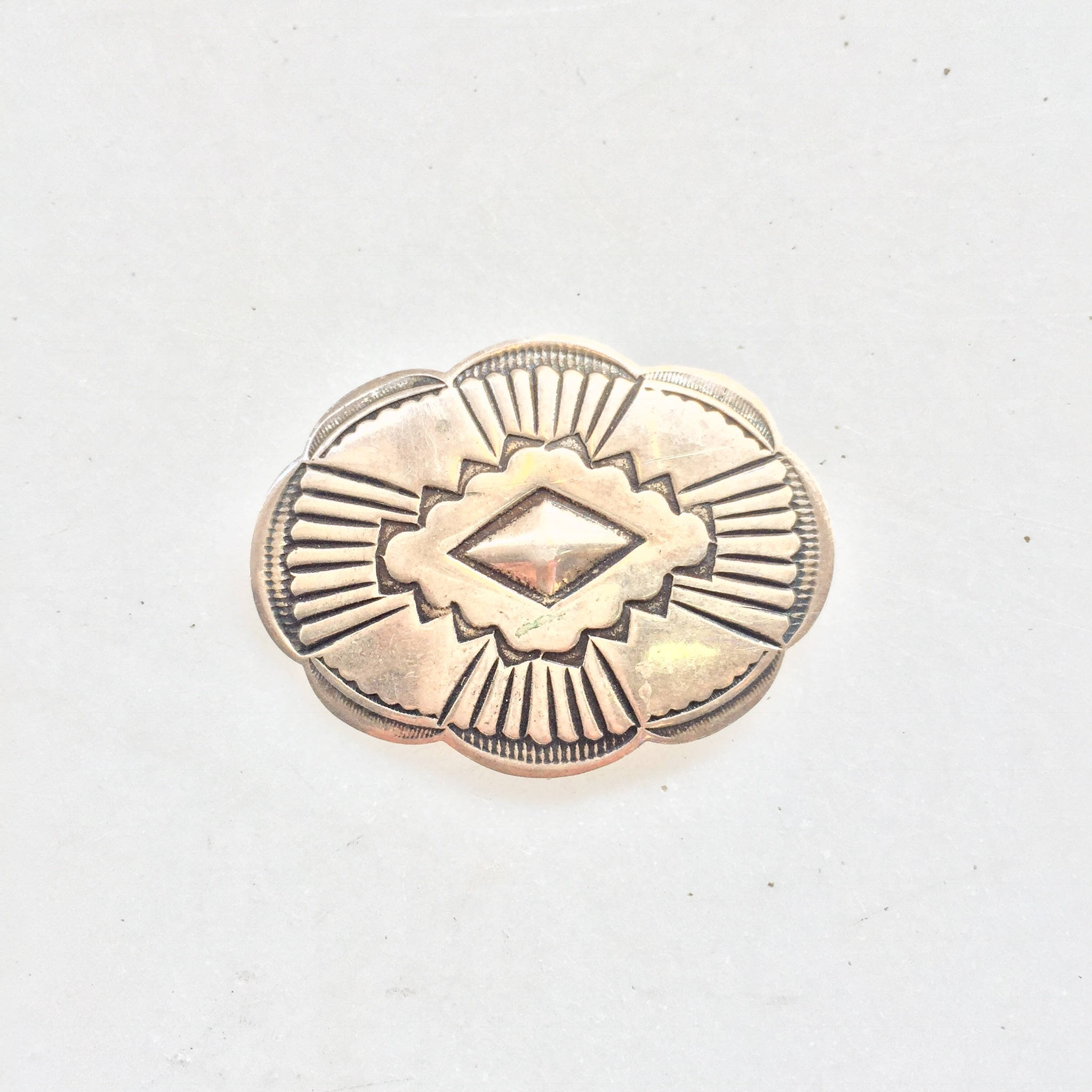 Sterling Silver Concho Buckle | Vintage Boho | Concho Clip | Hippie | Southwestern | Bolo Tie | Jewelry | Belt Clip | craft | vintage | 925
