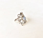 Opal ring | Vintage Ring | Jewelry | Natural Stone | Sterling Silver | 925 | Butterfly | Flower ring | ring | sterling ring| silver ring