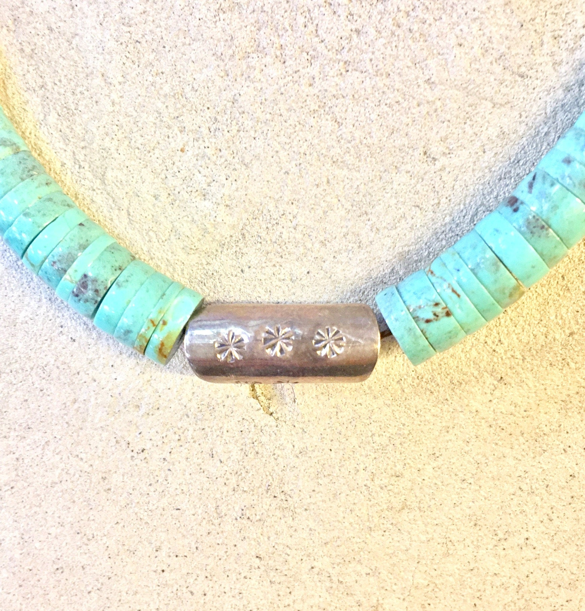 Vintage Turquoise Necklace | Bohemian Jewelry | Vintage Jewelry | Sterling Silver | 925 | Boho Jewelry | Handmade | Gift For Her | Silver