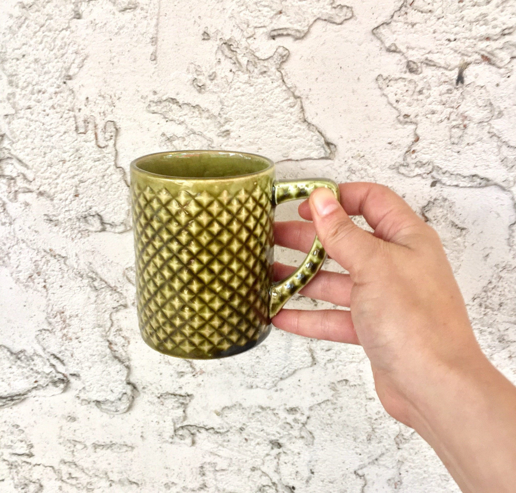 Vintage Holt Howard Mugs | Midcentury Modern | MCM | Green | Vintage Mugs | Drink ware | Ceramic Mugs | Gift For Her | Housewarming Gift