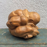 Japanese Weeping Buddha | Wood Carved Buddha | Hand Carved | Yogi Man | Weeping Buddha | Wood Carved | Vintage Decor | Asian Decor