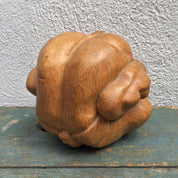 Japanese Weeping Buddha | Wood Carved Buddha | Hand Carved | Yogi Man | Weeping Buddha | Wood Carved | Vintage Decor | Asian Decor