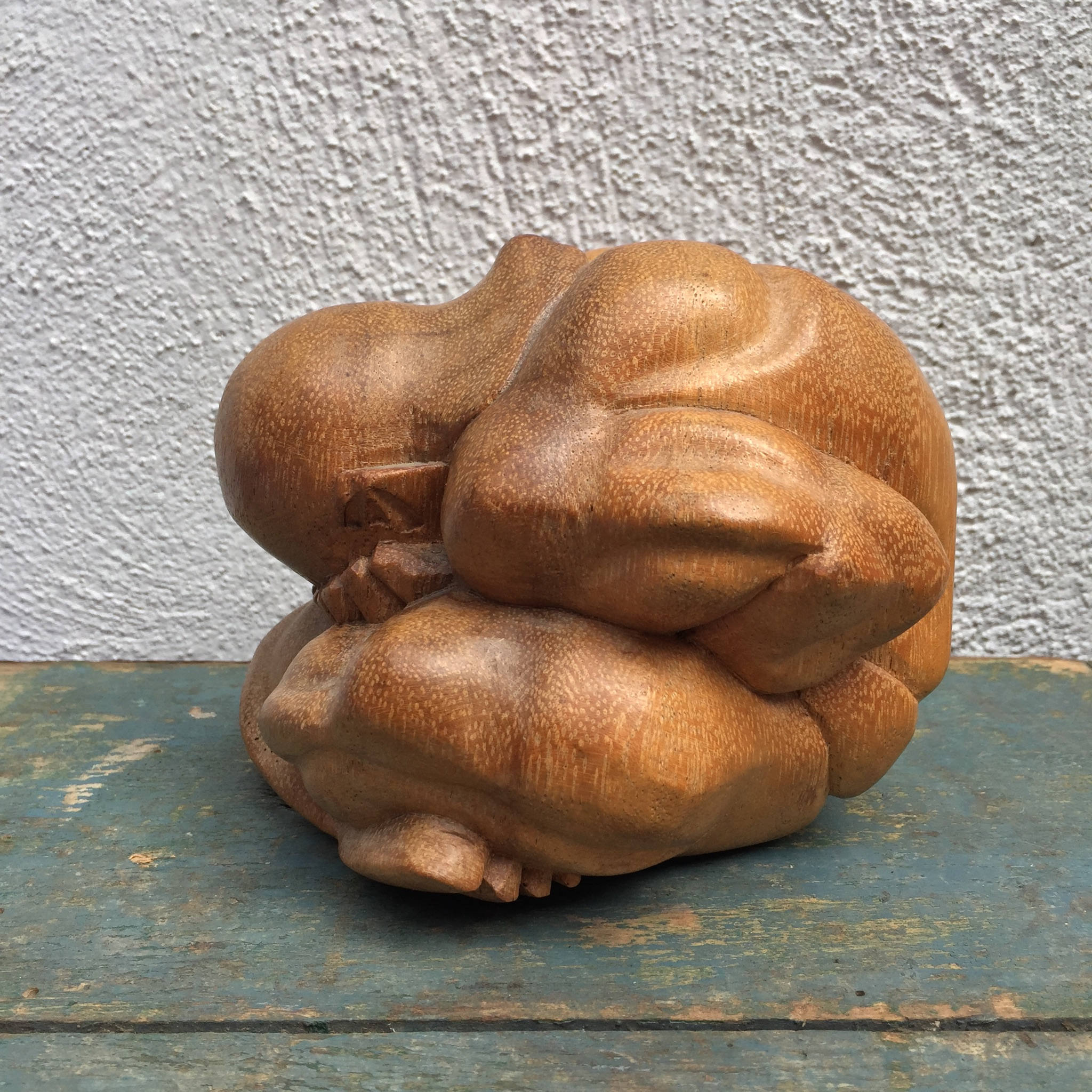 Japanese Weeping Buddha | Wood Carved Buddha | Hand Carved | Yogi Man | Weeping Buddha | Wood Carved | Vintage Decor | Asian Decor