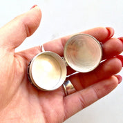 Vintage Pill Box | 18K Gold | Sterling Silver | Vintage Jewlery Box | Victorian | Small Box | Round Box |