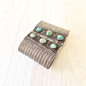 Middle Eastern Sterling Silver | Filagree Design | Turquoise Jewlery | Statement Bracelet | Sterling Silver | Ethnic Jewelry | Gift Idea