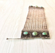 Middle Eastern Sterling Silver | Filagree Design | Turquoise Jewlery | Statement Bracelet | Sterling Silver | Ethnic Jewelry | Gift Idea
