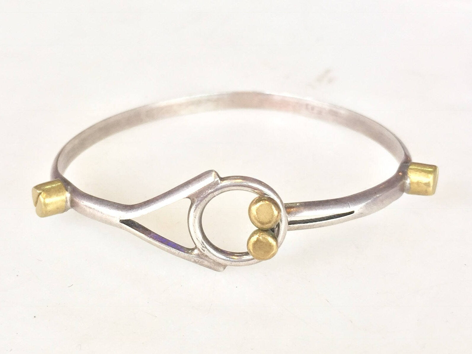Vintage Bracelet | Bangle Bracelet | Mexico | Sterling Silver | Vintage Jewelry | 925 | bracelet | copper and silver| abstract | modern |