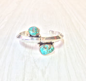 Southwestern Style Turquoise Cuff Bracelet | Sterling Silver Jewelry | Turquoise Bracelet | Solid Silver | Turquoise Beads | Gift for Her |