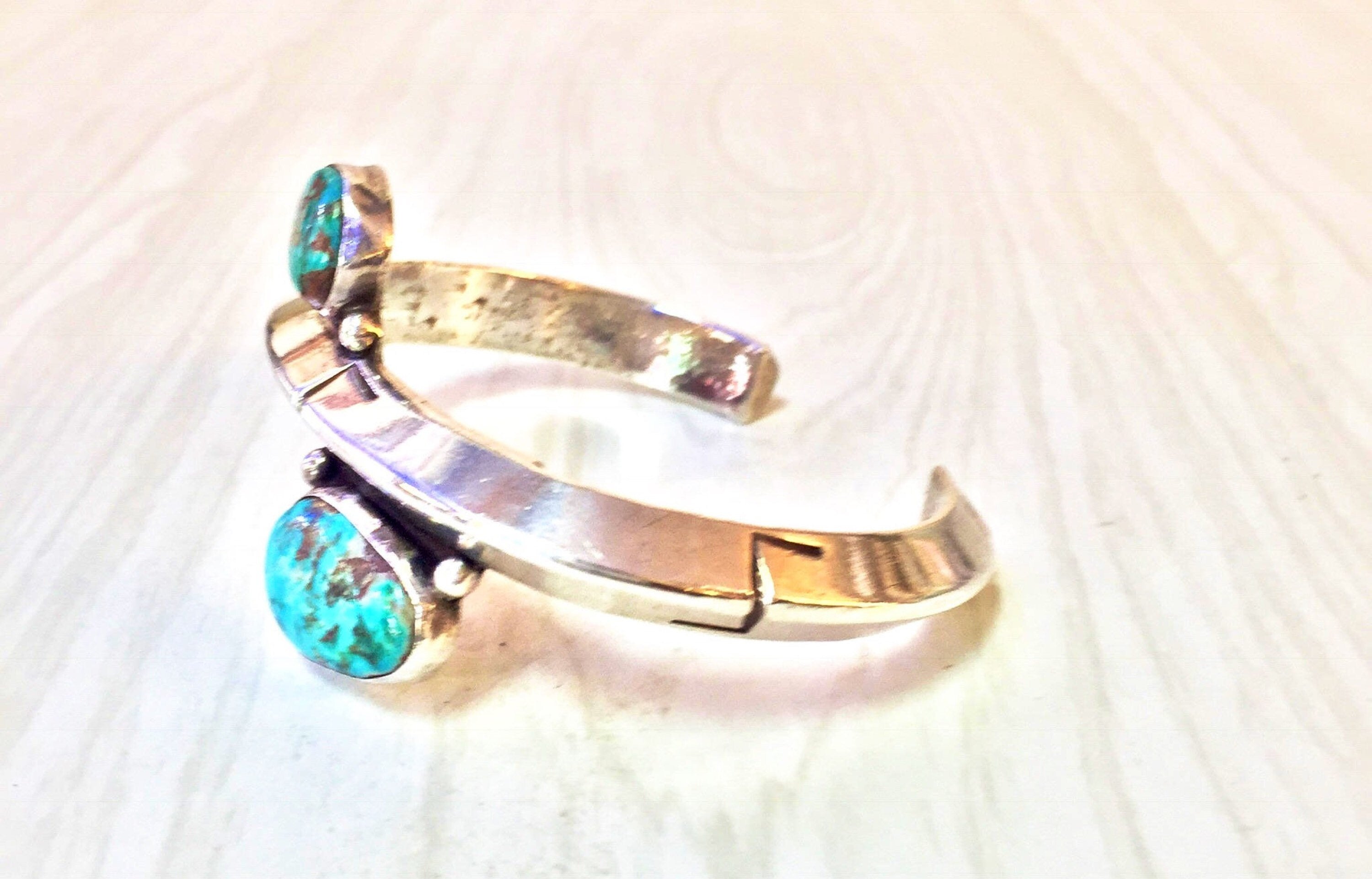 Southwestern Style Turquoise Cuff Bracelet | Sterling Silver Jewelry | Turquoise Bracelet | Solid Silver | Turquoise Beads | Gift for Her |