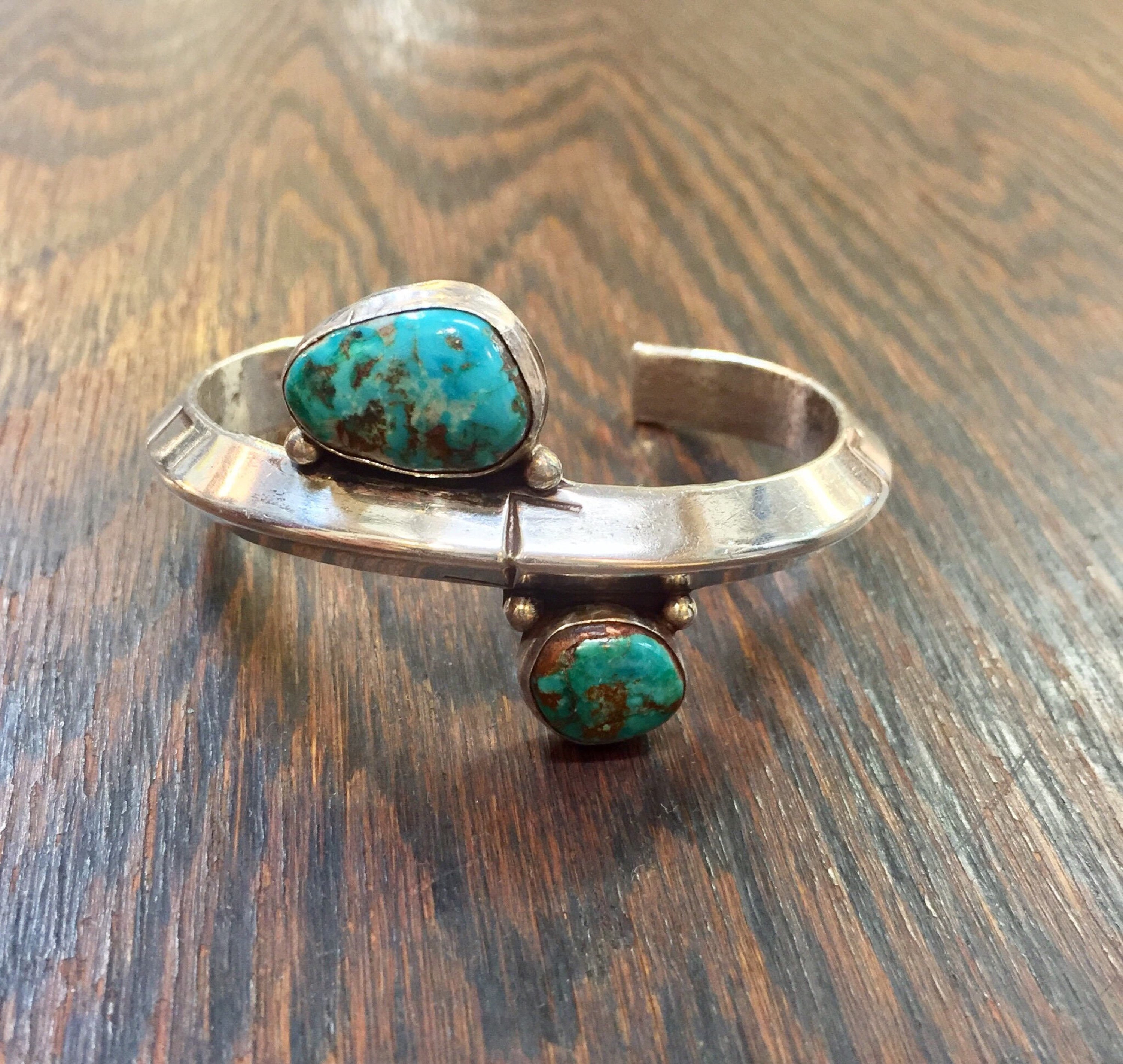 Southwestern Style Turquoise Cuff Bracelet | Sterling Silver Jewelry | Turquoise Bracelet | Solid Silver | Turquoise Beads | Gift for Her |