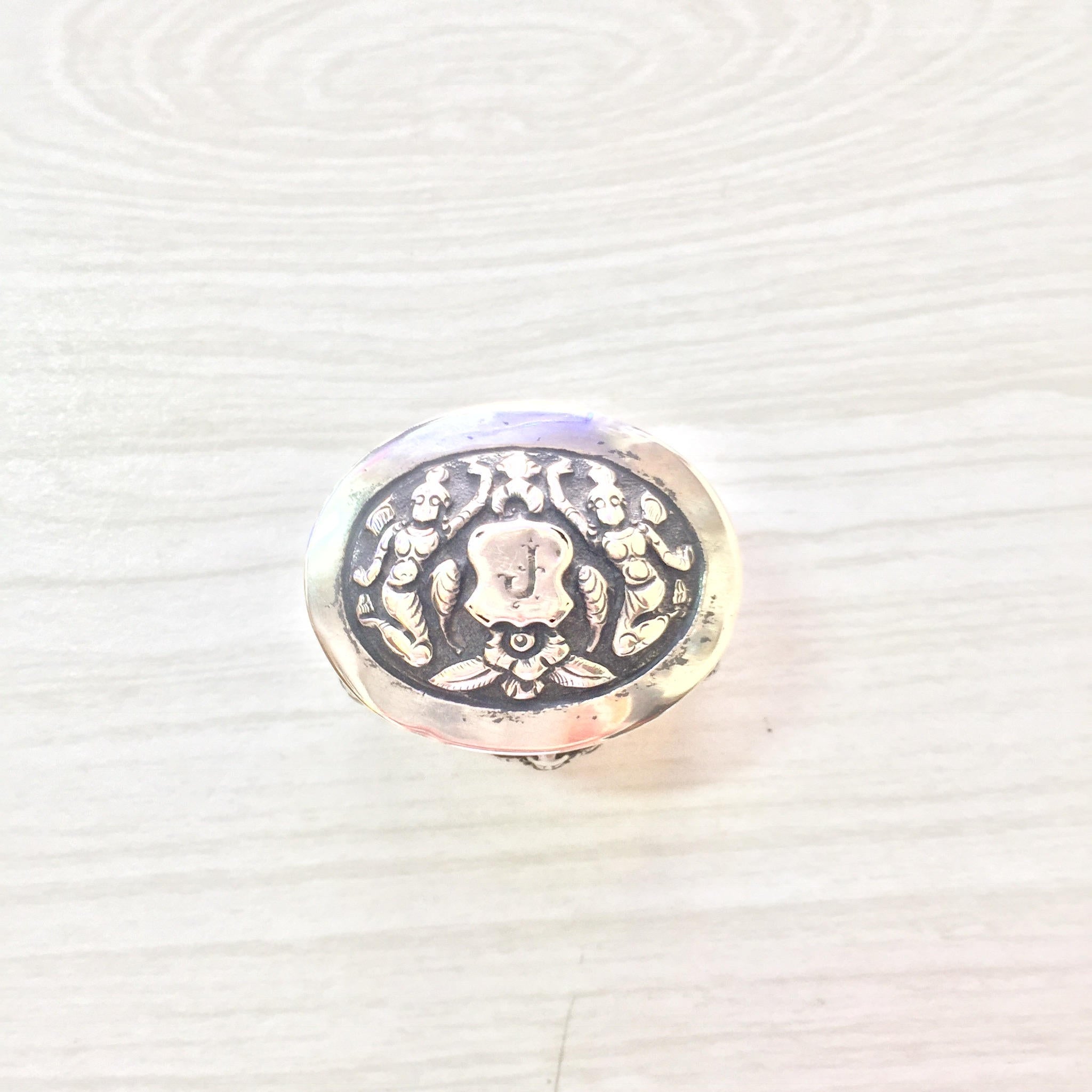 Monogrammed Trinket Box | Sterling Silver Box | Small Knick Knack Box | Vintage Jewelry Box | Southeast Asian Silver Box | Organization