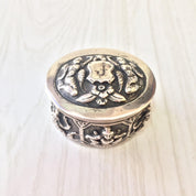 Monogrammed Trinket Box | Sterling Silver Box | Small Knick Knack Box | Vintage Jewelry Box | Southeast Asian Silver Box | Organization