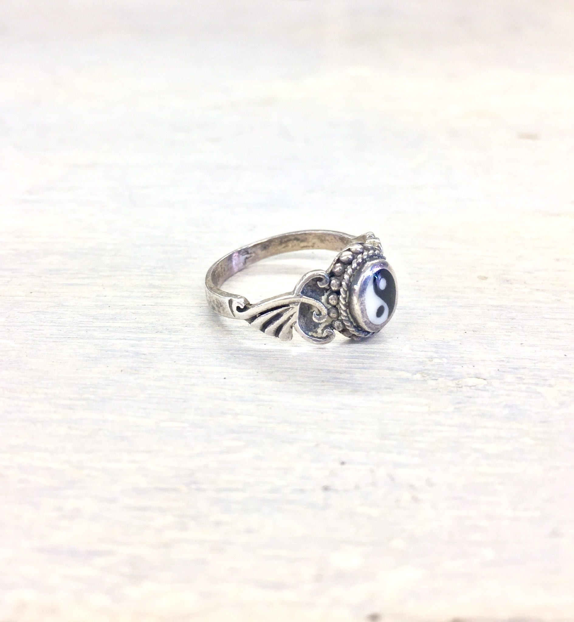 Sterling Silver Ring | Yin Yang | Vintage Ring | Yin Yang Ring | 90's Fashion | Vintage Jewelry | Vintage Sterling Silver | Sterling Jewelry
