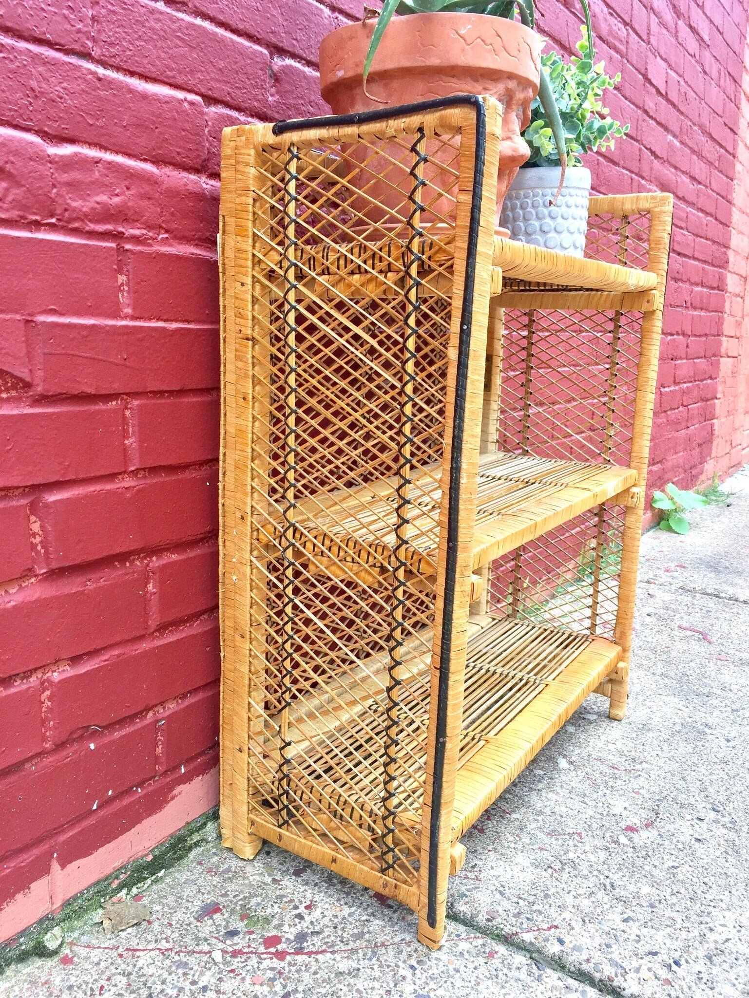 Wicker Furniture | Wicker Shelving | Wicker Storage Solution | Wicker Home Decor | Bohemian Home Decor | Boho Living | Home Decor | Woven