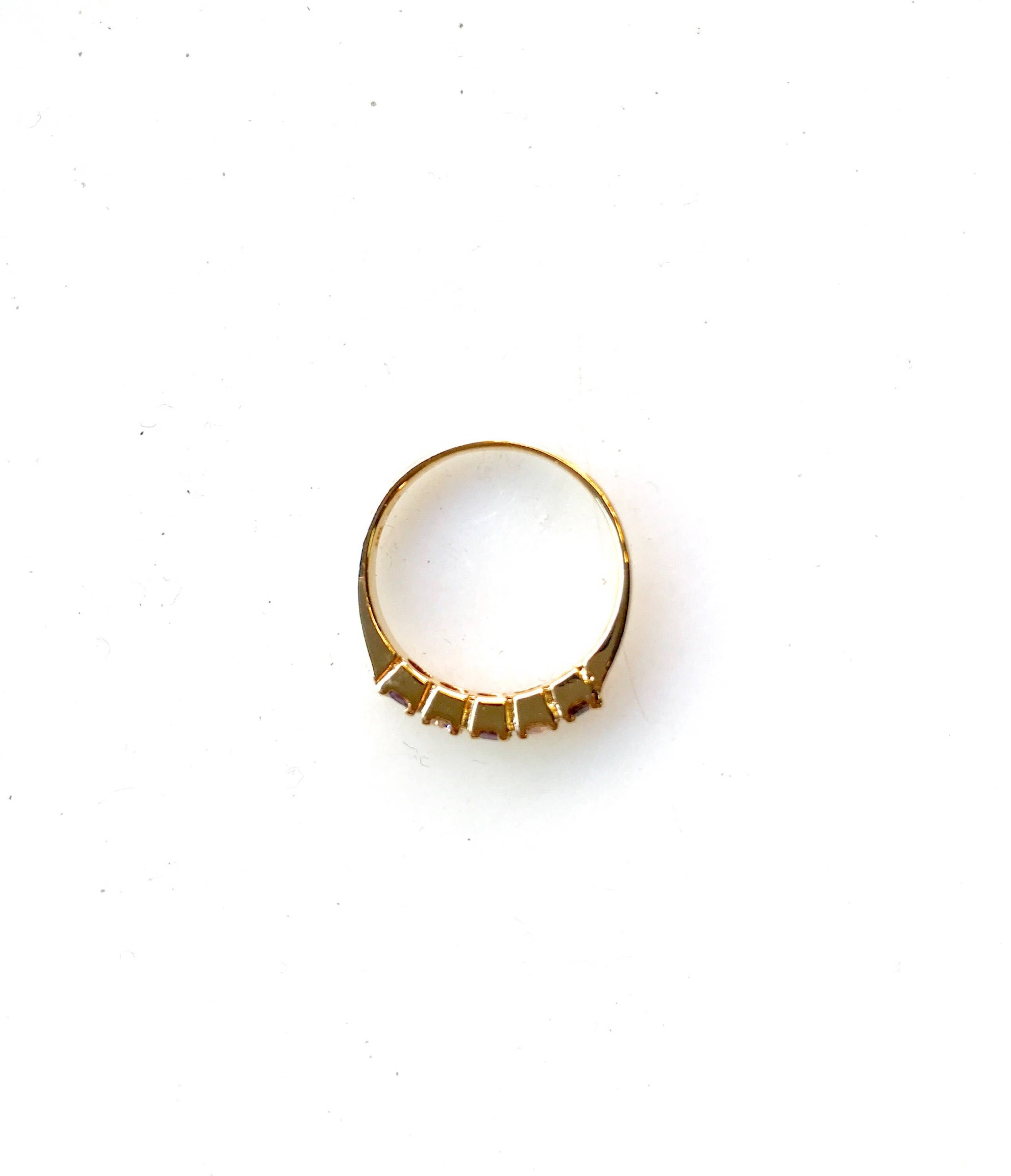 Gold Diamond Ring | Amethyst and Gold | Vintage Diamond and Stone | 14k Gold Ring | 14K Amethyst Ring | Vintage Jewlery | gold ring