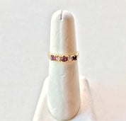 Gold Diamond Ring | Amethyst and Gold | Vintage Diamond and Stone | 14k Gold Ring | 14K Amethyst Ring | Vintage Jewlery | gold ring