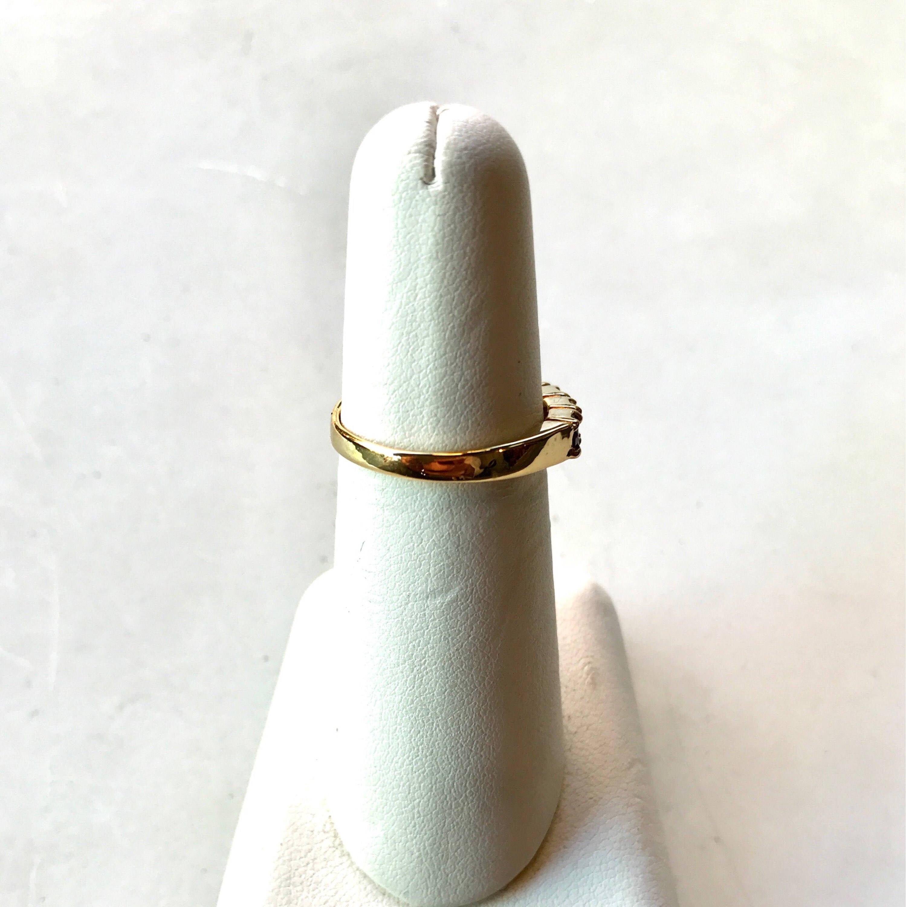 Gold Diamond Ring | Amethyst and Gold | Vintage Diamond and Stone | 14k Gold Ring | 14K Amethyst Ring | Vintage Jewlery | gold ring