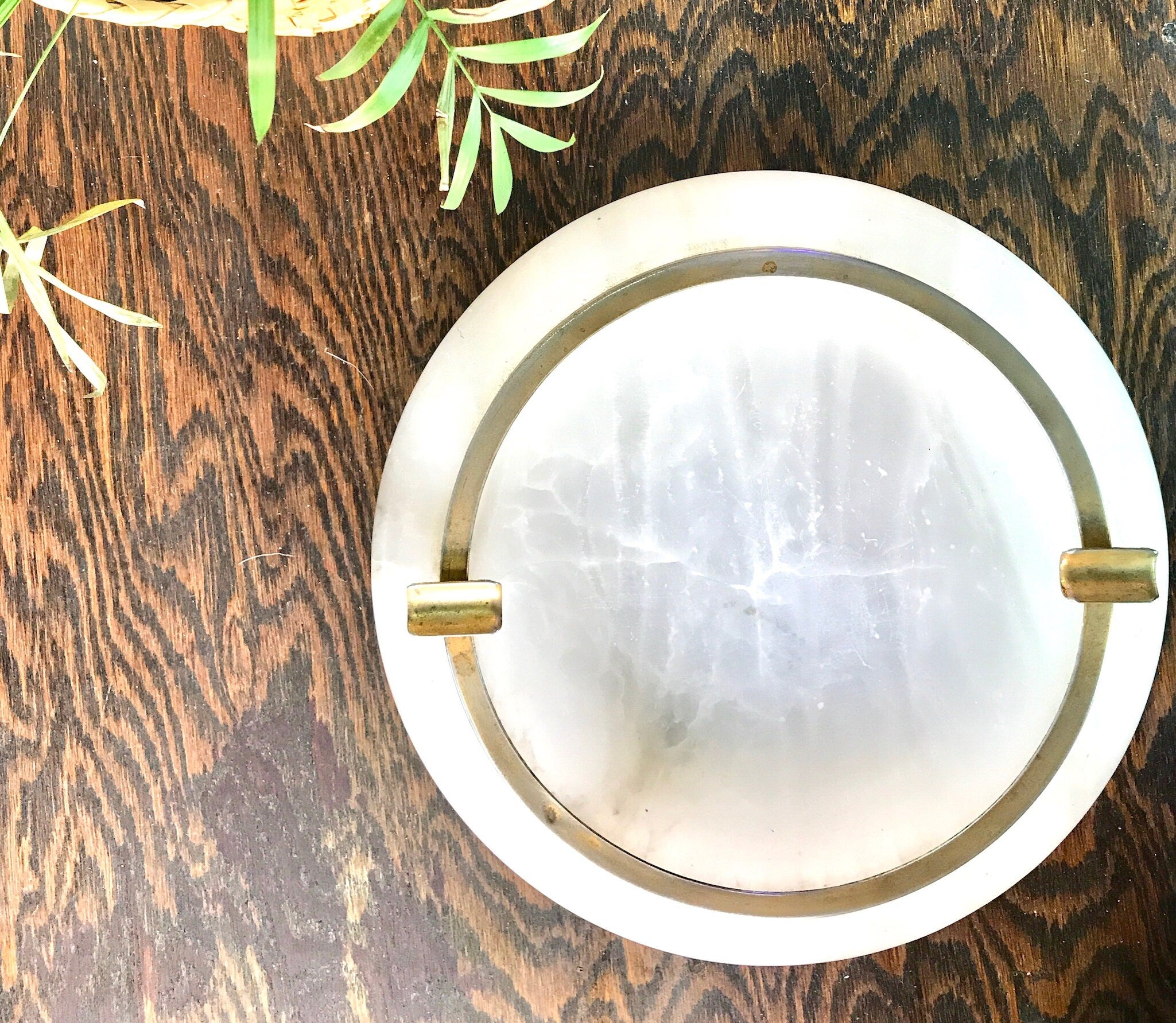 Vintage Art Deco Alabaster Ashtray | Quartz Ash Tray | Art Deco Home Decor | Vintage Home | Ashtray | Catch All Dish | Alabaster | Boho