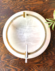 Vintage Art Deco Alabaster Ashtray | Quartz Ash Tray | Art Deco Home Decor | Vintage Home | Ashtray | Catch All Dish | Alabaster | Boho
