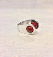 Sterling Jewelry | Sterling Silver Ring | Taxco Jewelry | Carnelian Stone | Celia Harms Jewelry | Vintage Jewelry | Vintage Ring | Ring