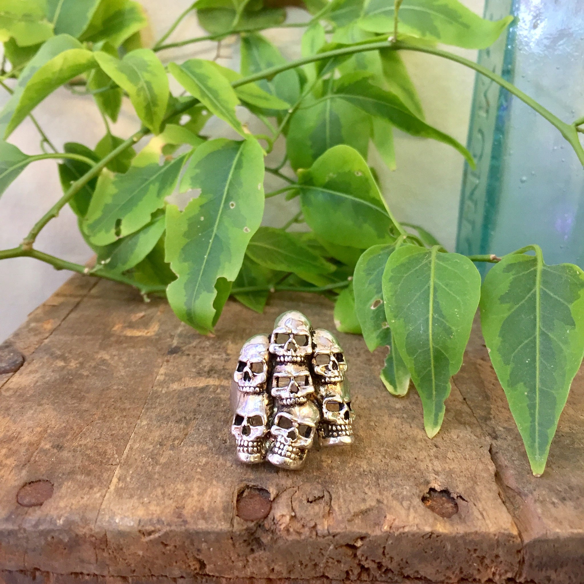 Vintage Skull Biker Ring | Sterling Silver Biker Ring | Skull Ring | Vintage Jewelry | Biker Ring | Statement Ring | Men's Jewelry | Gift