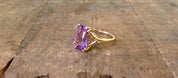 14 Karat Gold Amethyst Ring | Amethyst Jewelry | Gold | 14K | Emerald Cut Amethyst | Engagement Ring | Statement Ring | Precious Stones |