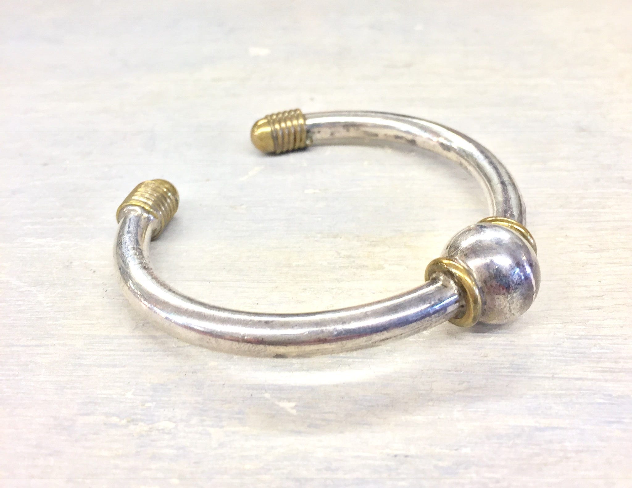 Silver Bracelet | Silver Cuff | Sterling Silver | Silver Jewelry | Brass | Brass Bracelet | Vintage | gift for her | gift | jewelry |