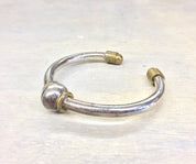 Silver Bracelet | Silver Cuff | Sterling Silver | Silver Jewelry | Brass | Brass Bracelet | Vintage | gift for her | gift | jewelry |