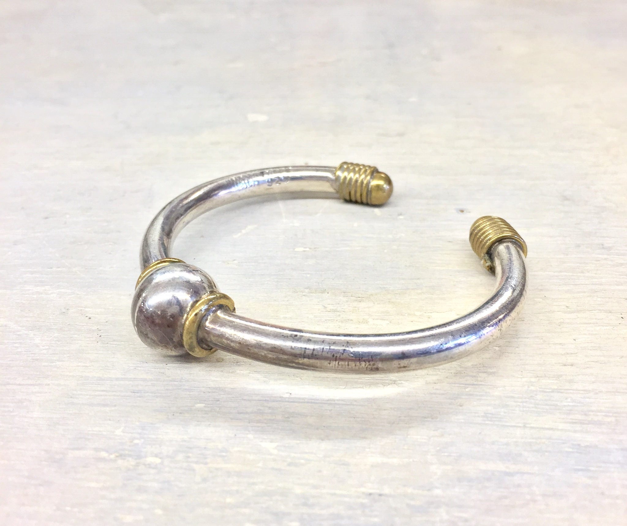 Silver Bracelet | Silver Cuff | Sterling Silver | Silver Jewelry | Brass | Brass Bracelet | Vintage | gift for her | gift | jewelry |