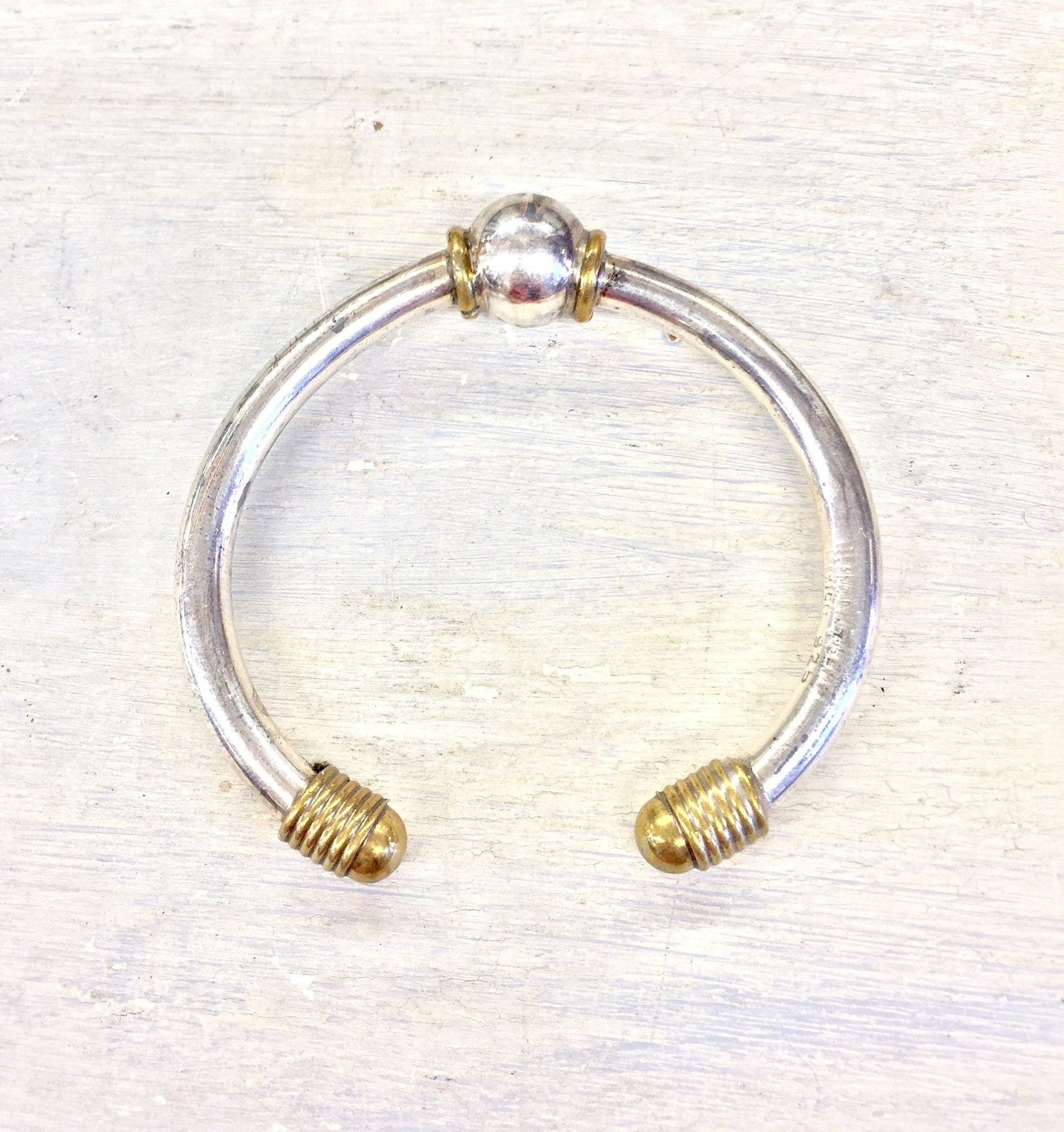 Silver Bracelet | Silver Cuff | Sterling Silver | Silver Jewelry | Brass | Brass Bracelet | Vintage | gift for her | gift | jewelry |