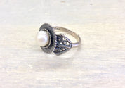 Sterling Silver Jewelry | Silver Jewelry | Silver Ring | Engagement Ring | Pearl Ring | Vintage Jewelry | Vintage Ring | Vintage Silver