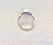 Sterling Silver Jewelry | Silver Jewelry | Silver Ring | Engagement Ring | Pearl Ring | Vintage Jewelry | Vintage Ring | Vintage Silver