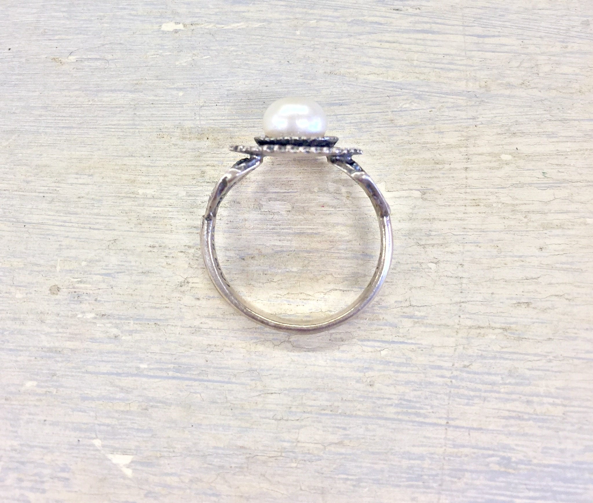 Sterling Silver Jewelry | Silver Jewelry | Silver Ring | Engagement Ring | Pearl Ring | Vintage Jewelry | Vintage Ring | Vintage Silver