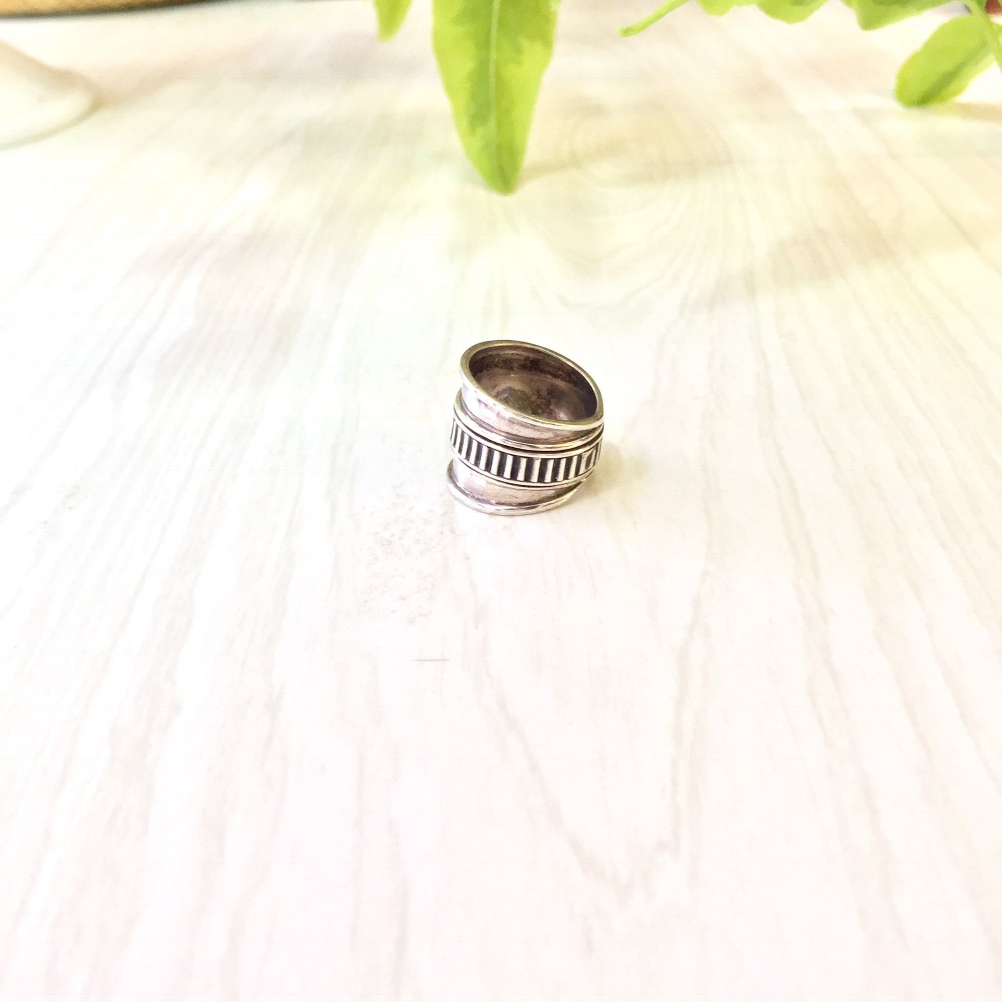 Sterling Silver Spinner Ring | Silver Ring | Vintage Jewelry | Spinner | Wide Band | Meditation Ring | Holiday Gift Idea | Minimal Ring
