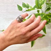 Sterling Silver Spinner Ring | Silver Ring | Vintage Jewelry | Spinner | Wide Band | Meditation Ring | Holiday Gift Idea | Minimal Ring