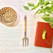Victorian Bread Fork | Antique Serving Fork | Bone Handle | Engraved Design | Toast Fork | Antique Silverware | Victorian Silverware |