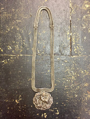 Vintage Silver Necklace, Large Necklace, Sterling Silver, Asian Jewelry, Multi Stranded Necklace, Statement Jewelry, Goddess Necklace