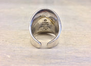 Vintage Silver Ring, Sterling Silver, Smokey Quartz, Cabochon Stone, Brown Stone, Vintage Jewelry, Quartz Jewelry, Brown Jewelry, Statement
