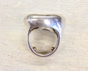 Vintage Sterling Silver Ring with Abstract Design, Cut Out Ring, Statement Jewelry