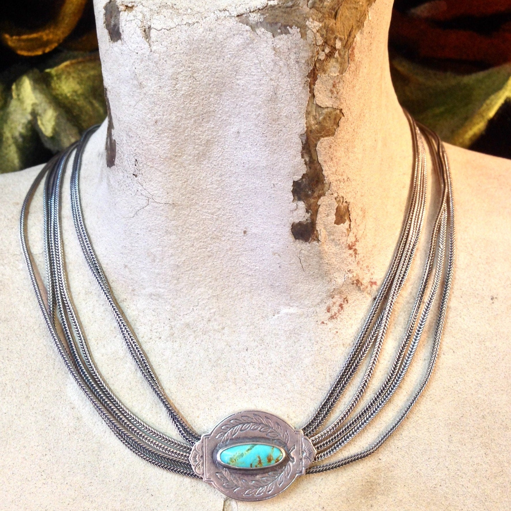 Vintage Sterling | Vintage Necklace | Vintage Turquoise | Vintage | Sterling | Turquoise | Necklace | Vintage Jewlery | gift | gift for her